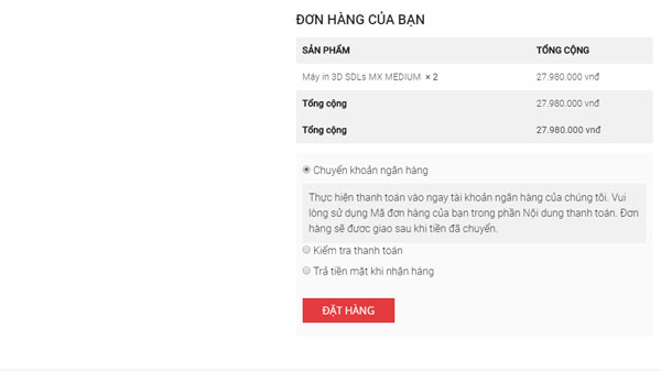 Cách đặt mua máy in 3D tại 3DShop