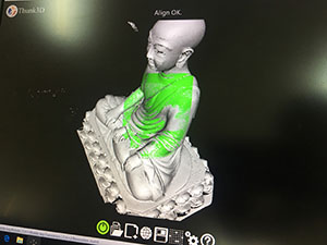 Scan 3D tượng gốm Phật hoàng Trần Nhân Tông